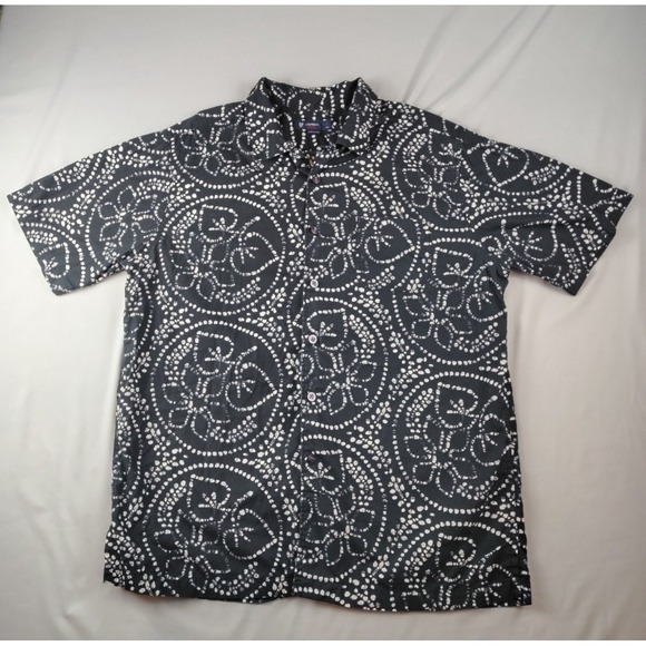 Daniel Cremieux Other - Cremieux Classics Mens Large Black Short Sleeve Button Down Shirt Beach Casual